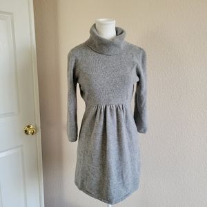 J. Crew wool cashmere blend dress, gray, medium